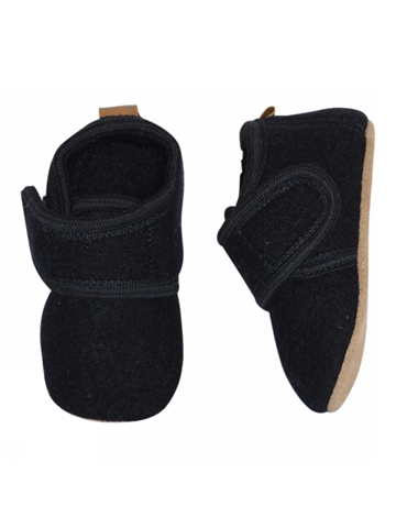 Melton uld sutsko i Marine set forfra og fra siden